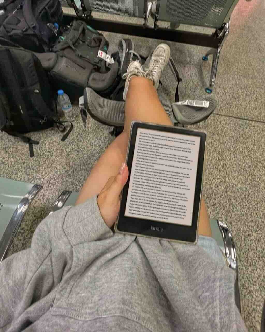 Reader enjoying their story